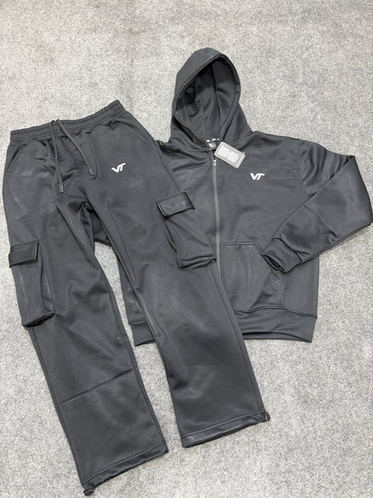 VOY TREND Premium 6-Pocket Baggy Tracksuit – Zip-Up Hoodie