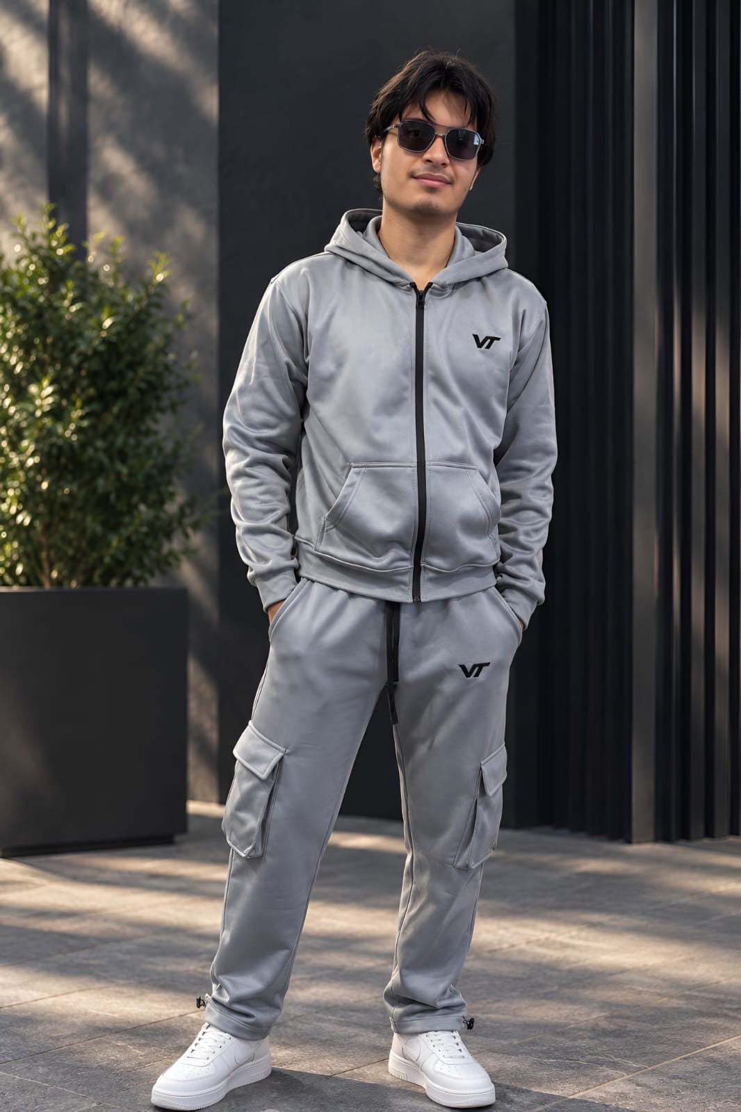 VOY TREND Premium 6-Pocket Baggy Tracksuit – Zip-Up Hoodie