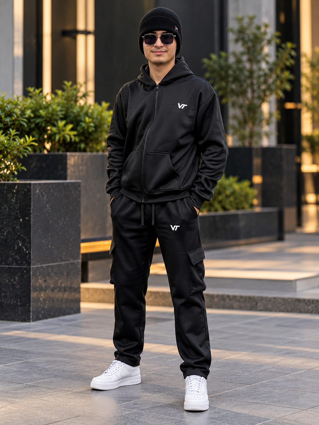 VOY TREND Premium 6-Pocket Baggy Tracksuit – Zip-Up Hoodie