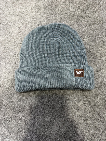 Voy Trend Premium Ribbed Knit Beanie – Grey & Black