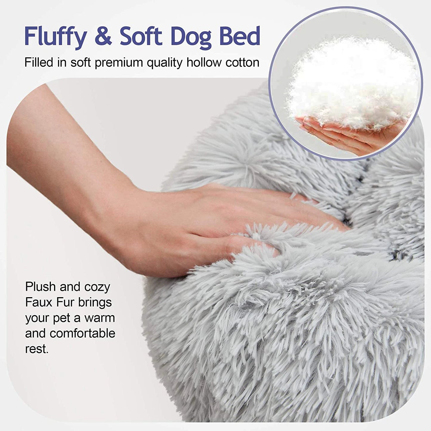 Calming Donut Bed for Dogs & Cats