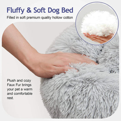 Calming Donut Bed for Dogs & Cats