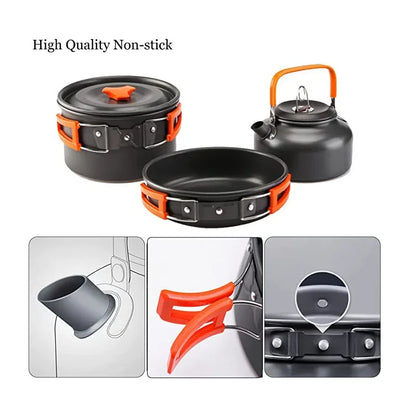 Compact Outdoor Camping Cookware Set