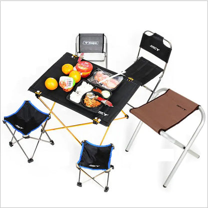 Outdoor Camping Small Folding Table, Portable Aluminum Picnic