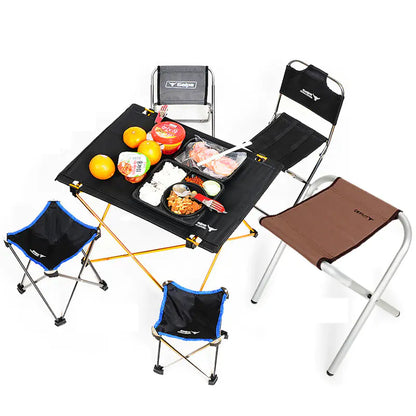 Outdoor Camping Small Folding Table, Portable Aluminum Picnic